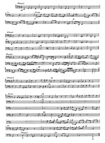 Biber - Fidicinium sacro-profanum - Scores and Parts Sonata VII in D major, C 84 - Continuo (paste-up from score)