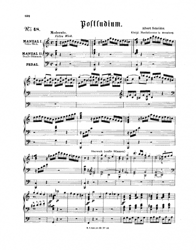 Schröder - Postludium in C major - Score