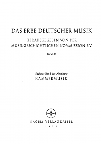Schenck - Le Nymphe di Rheno, Op. 8 - Scores and Parts - Score
