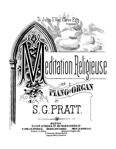 Pratt - Meditation Religieuse, Op. 42 - Score