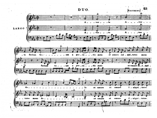 Sacchini - Miserere - Duo: Averte faciam tuam