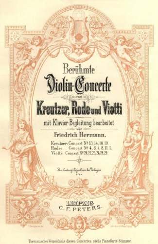 Kreutzer - Violin Concert No. 13 - For Violin and Piano (Hermann) - Score