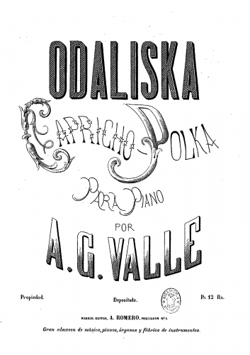 González del Valle - Odaliska - Score