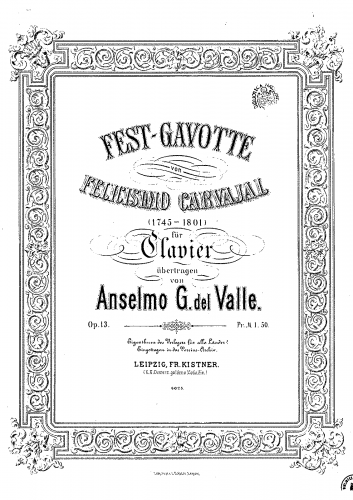 González del Valle - Fest-Gavotte - Score