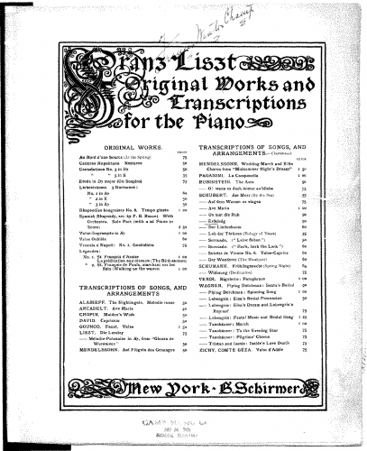 Liszt - 12 Lieder von Franz Schubert - Piano Score - 4. Erlkönig (S.558/4)