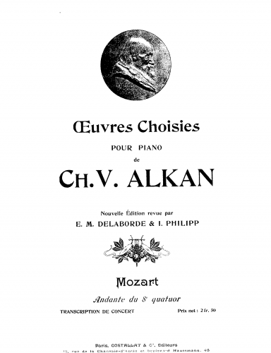Alkan - Transcriptions of Works by Mozart - Score