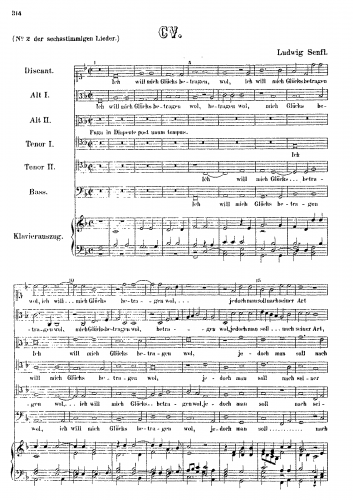 Senfl - Motet: Ich will mich Glücks betragen - Score