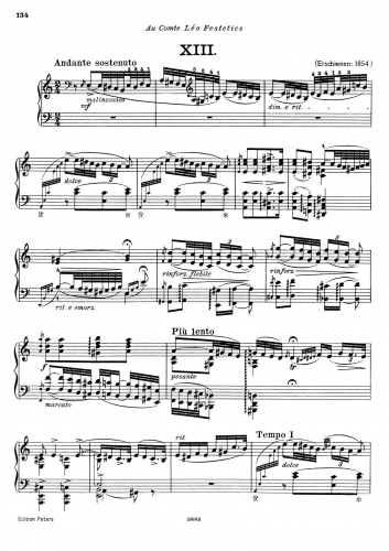 Liszt - Hungarian Rhapsody No. 13 - Piano Score - Score