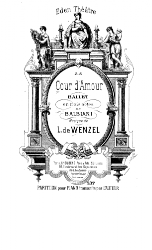 Wenzel - La Cour d'Amour - For Piano Solo (Unknown) - Score