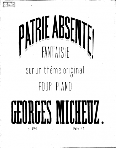 Micheuz - Patrie absente - Score