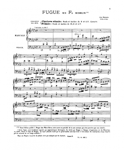 Seger - Fugue in F minor - Score