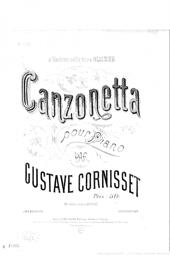 Cornisset - Canzonetta in E-flat major - Score