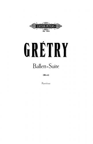 Grétry - Céphale et Procris, ou Lâamour conjugal - Ballet Suite - I. TambourinII. Menuetto (Les nymphes de Diane)III. Gigue