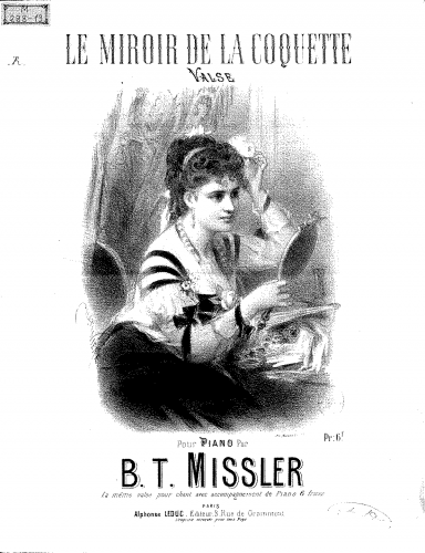 Missler - Le miroir de la coquette - Score