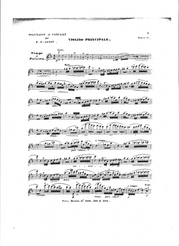 Ernst - Polonaise - Solo Violin