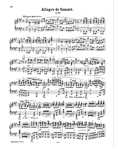 Chopin - Allegro de concert - Piano Score - Score