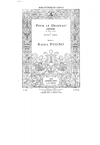Pugno - Pour le drapeau! - Complete Ballet For Piano solo - Score