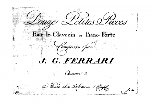 Ferrari - 12 Little Pieces for Harpsichord or Piano - Score