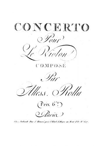 Rolla - Violin Concerto