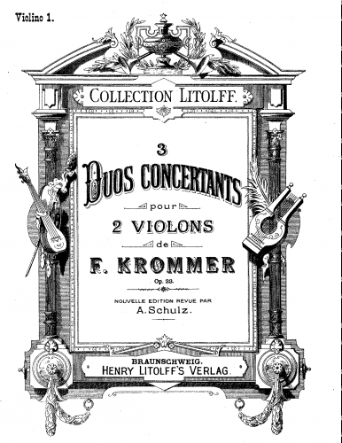 Krommer - 3 Duos Concertants for 2 Violins