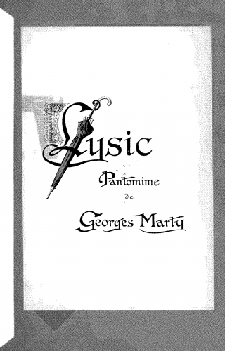 Marty - Lysic - Complete Ballet For Piano solo - Score