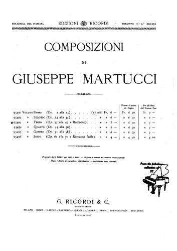 Martucci - Mazurka, Op. 35 - Score