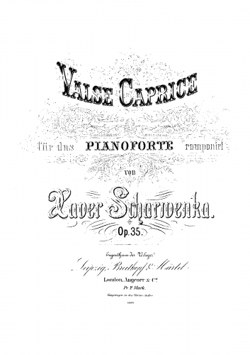 Scharwenka - Valse-Caprice, Op. 35 - Score