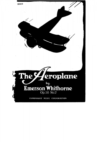 Whithorne - The Aeroplane, Op. 38 No. 2 - Score