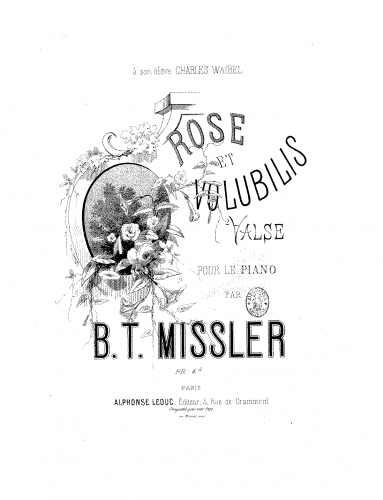 Missler - Rose et volubilis - Score