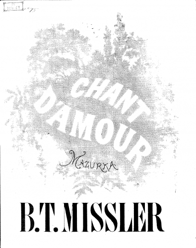 Missler - Chant d'amour - Score