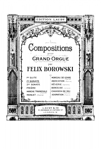 Borowski - Organ Sonata No. 1 - Score