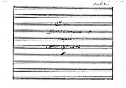 Sarti - Sonata per il Fortepiano - Score