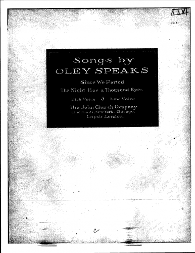 Speaks - The Night Has a Thousand Eyes - Score