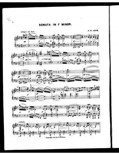 Orem - Piano Sonata - Piano Score