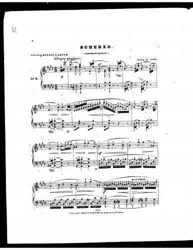 Gade - Aquarellen - Piano Score Selections - 2. Scherzo. Allegretto grazioso