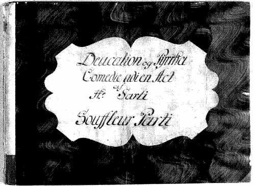 Sarti - Deucalion og Pyrrha - Vocal Score - Score
