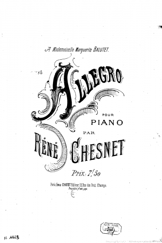 Chesnet - Allegro - Score