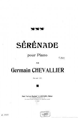 Chevallier - Sérénade - Score