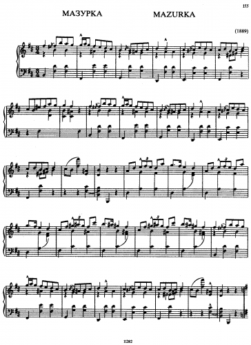 Scriabin - Mazurka in B minor - Score