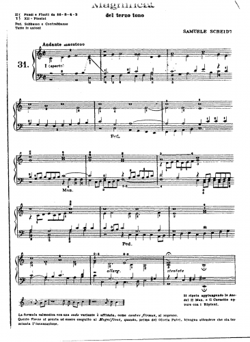 Scheidt - Tabulatura Nova - Organ Scores Part III - 4. Magnificat 3. toni, SSWV 142 - 2nd verse (''Quia fecit'')