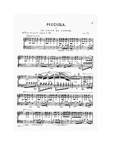 Richards - Picciola, Op. 24 - Score