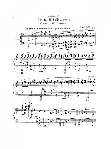 Melkikh - Piano Sonata No. 2, Op. 11 - Score