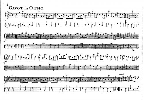 Snow - Variations on the Gavot in Otho* by Handel - Score