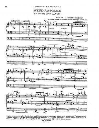 Antalffy-Zsiross - Scène-Pastorale - Score