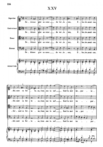 Costeley - Noblesse gist au coeur du vertueux - Score