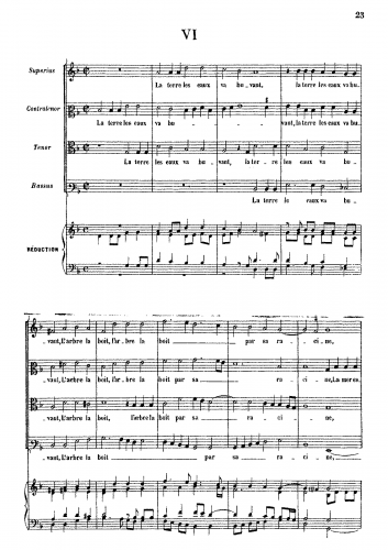 Costeley - La terre les eaux va buvant - Score