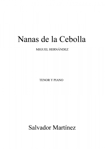 Martínez García - Nanas de la cebolla - Score