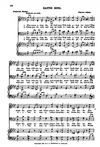 Johns - Easter Song - Score