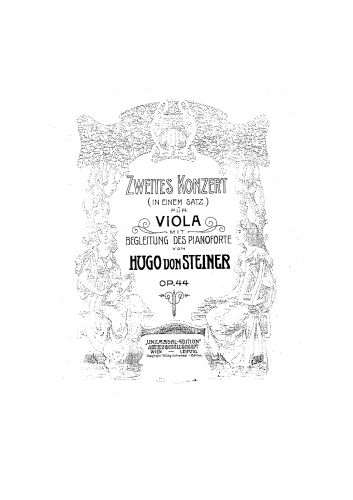 Steiner - Viola Concerto No. 2, Op. 44 - For Viola and Piano - Piano Score and Viola Part