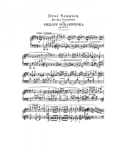 Scharwenka - 3 Piano Sonatas, Op. 61 - No. 2 in F♯ minor